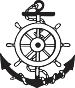 Nautical Wheel And Anchor